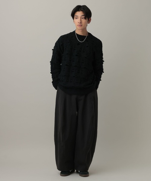 LAND MUSEUM（ランドミュージアム）の「LAND MUSEUM／ボリュームワイドパンツ（その他パンツ・メンズ・ダークグレー/ベージュ/ブラック/ホワイト・LARGE/MEDIUM）」の12枚目の写真