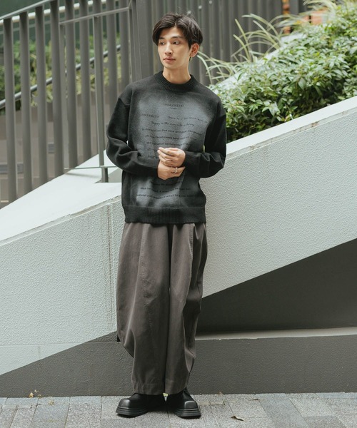 LAND MUSEUM（ランドミュージアム）の「LAND MUSEUM／ボリュームワイドパンツ（その他パンツ・メンズ・ダークグレー/ベージュ/ブラック/ホワイト・LARGE/MEDIUM）」の5枚目の写真