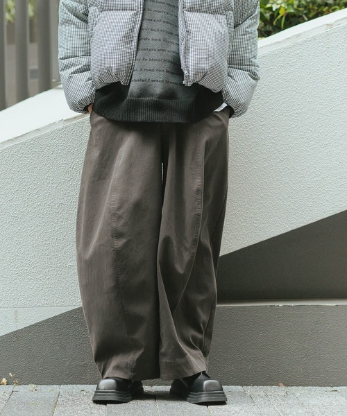 LAND MUSEUM（ランドミュージアム）の「LAND MUSEUM／ボリュームワイドパンツ（その他パンツ・メンズ・ダークグレー/ベージュ/ブラック/ホワイト・LARGE/MEDIUM）」の8枚目の写真