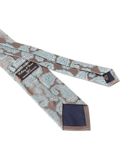 Holliday & Brown（ホリデーアンドブラウン）の「Holliday & Brown / シルク ペイズリー柄 ジャカード ネクタイ（ネクタイ・メンズ・ベージュ・ONE SIZE）」の2枚目の写真