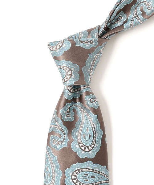 Holliday & Brown（ホリデーアンドブラウン）の「Holliday & Brown / シルク ペイズリー柄 ジャカード ネクタイ（ネクタイ・メンズ・ベージュ・ONE SIZE）」の4枚目の写真