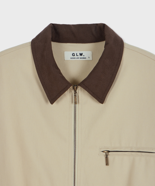 GLW(ジーエルダブリュ)の「キャンバスワークジャケット ベージュ(その他アウター・レディース・その他・MEDIUM/LARGE/SMALL)」の2枚目の写真