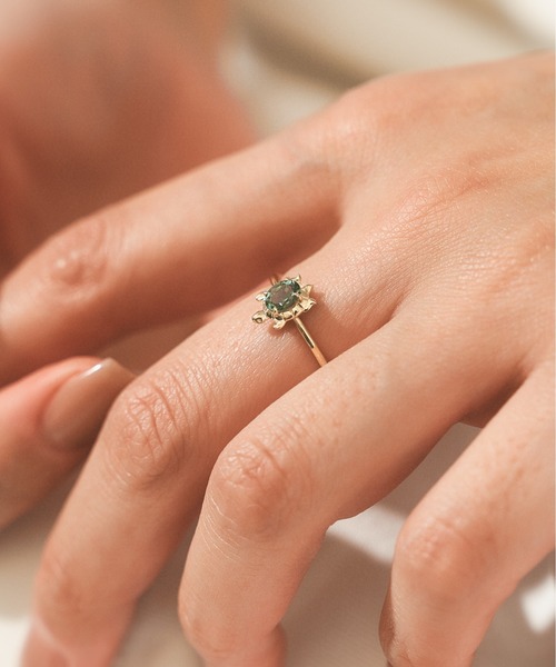 Jewel closet by L&Co.（ジュエルクローゼットバイエルアンドコー）の「K10 カラーストーン カメ リング（リング・レディース・イエローゴールド・11号/9号/13号）」の3枚目の写真
