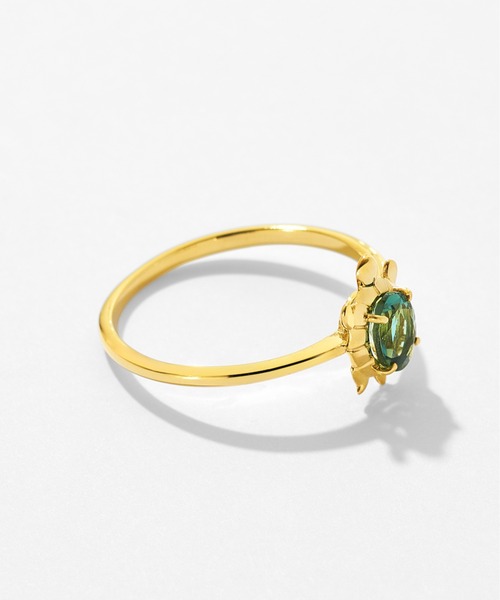 Jewel closet by L&Co.（ジュエルクローゼットバイエルアンドコー）の「K10 カラーストーン カメ リング（リング・レディース・イエローゴールド・11号/9号/13号）」の2枚目の写真