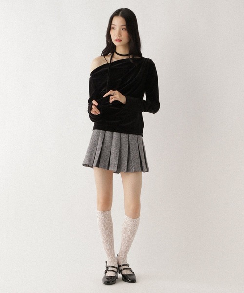 Heather(ヘザー)の「タイ付きベロアカットソー 627014(Tシャツ/カットソー・レディース・アイボリー/ブラック/ピンク・FREE)」の11枚目の写真