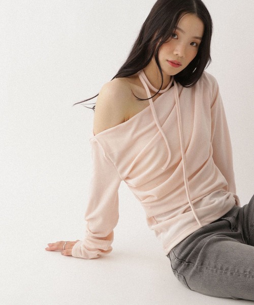 Heather(ヘザー)の「タイ付きベロアカットソー 627014(Tシャツ/カットソー・レディース・アイボリー/ブラック/ピンク・FREE)」の21枚目の写真