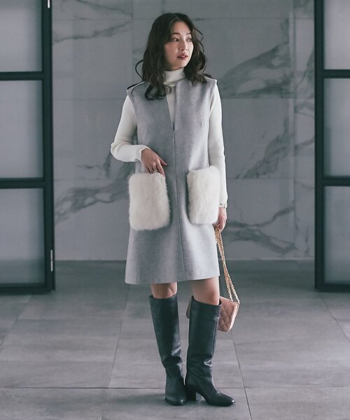 極美品✨ラブティックボンボン　23AW ジャンパースカート　ファー　ワンピース La boutique BonBon（ラブティックボンボン）の「【miki監修・復刻