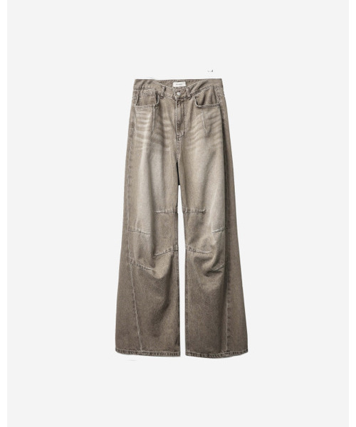 AV プリーツデニムパンツ（ヴィンテージタン）（デニムパンツ