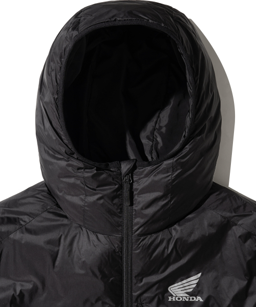 PHYPS MOTORCYCLE(フィップスモーターサイクル)の「H-Tech Non Quilting Hoodie Jacket Black(ダウンジャケット/コート・レディース・その他・LARGE/X-LARGE/SMALL/MEDIUM)」の4枚目の写真