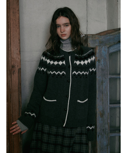 LENINA(レニーナ)の「ROSY wool cowichan cardigan_GRAY(カーディガン/ボレロ・レディース・グレー・FREE)」の3枚目の写真