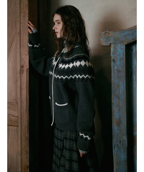 LENINA(レニーナ)の「ROSY wool cowichan cardigan_GRAY(カーディガン/ボレロ・レディース・グレー・FREE)」の4枚目の写真