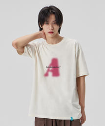 [ビッグエイ]コットンルーズフィット半袖Tシャツ_バターミルク