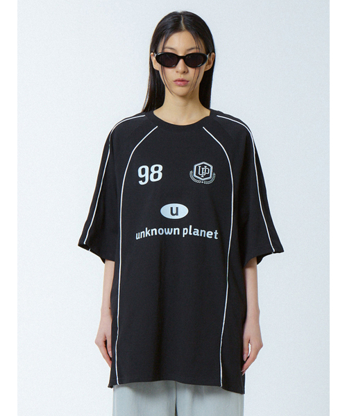 UNKNOWN PLANET（アンノウンプラネット）の「ルーズフィットナグランサッカージャージブラック（Tシャツ/カットソー・レディース・その他・FREE）」の5枚目の写真