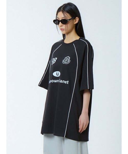 UNKNOWN PLANET（アンノウンプラネット）の「ルーズフィットナグランサッカージャージブラック（Tシャツ/カットソー・レディース・その他・FREE）」の6枚目の写真