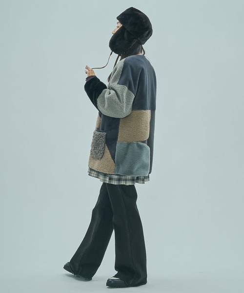 ROSE BUD(ローズバッド)の「PATCHWORK FAUXFUR COAT(その他アウター・レディース・グレー/ブラウン・ONE SIZE)」の11枚目の写真