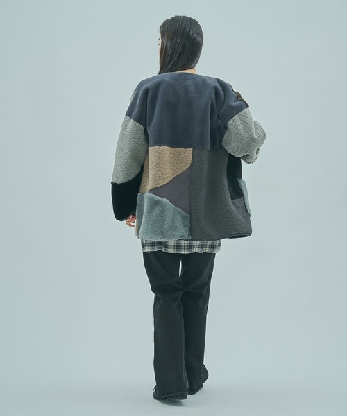 ROSE BUD(ローズバッド)の「PATCHWORK FAUXFUR COAT(その他アウター・レディース・グレー/ブラウン・ONE SIZE)」の12枚目の写真