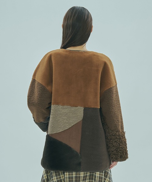 セール】PATCHWORK FAUXFUR COAT（その他アウター）｜ROSE BUD（ローズ