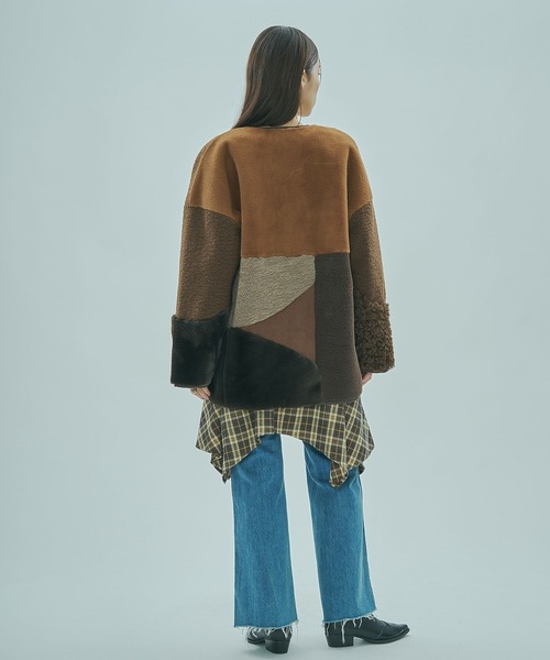 ROSE BUD(ローズバッド)の「PATCHWORK FAUXFUR COAT(その他アウター・レディース・グレー/ブラウン・ONE SIZE)」の20枚目の写真