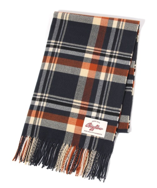 BAYFLOW(ベイフロー)の「アソートチェックマフラー(ストール/ショール・メンズ・ブラウン/グリーン/ネイビー・FREE)」の3枚目の写真