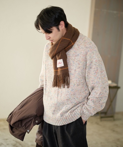 BAYFLOW(ベイフロー)の「アソートチェックマフラー(ストール/ショール・メンズ・ブラウン/グリーン/ネイビー・FREE)」の8枚目の写真