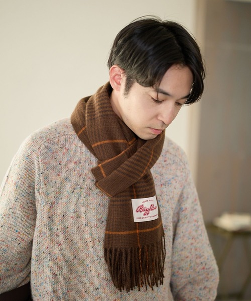 BAYFLOW(ベイフロー)の「アソートチェックマフラー(ストール/ショール・メンズ・ブラウン/グリーン/ネイビー・FREE)」の9枚目の写真