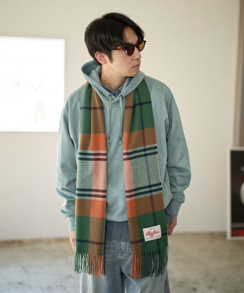 BAYFLOW(ベイフロー)の「アソートチェックマフラー(ストール/ショール・メンズ・ブラウン/グリーン/ネイビー・FREE)」の14枚目の写真