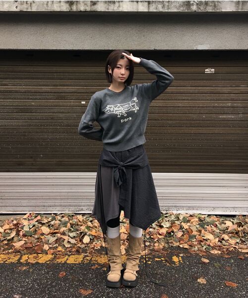 cet ete(セテテ)の「カークミートマーケットカシミヤニット_グレー(ニット/セーター・レディース・その他・FREE)」の9枚目の写真
