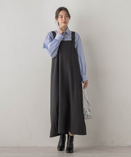 Droite lautreamont（ドロワットロートレアモン）の「ミックスツイードジャンスカ（ワンピース・レディース・ライトグレー/ブラウン/チャコールグレー・M）」の4枚目の写真