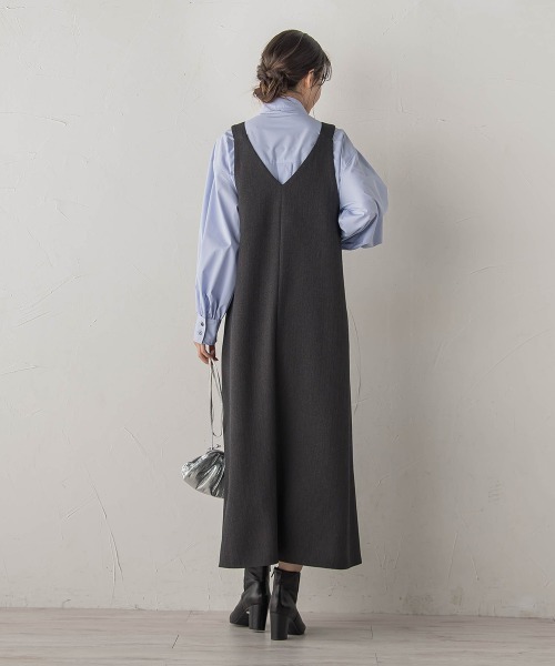 Droite lautreamont（ドロワットロートレアモン）の「ミックスツイードジャンスカ（ワンピース・レディース・ライトグレー/ブラウン/チャコールグレー・M）」の7枚目の写真