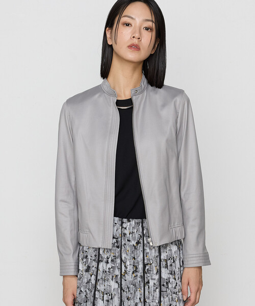 K.T KIYOKO TAKASE（キヨコタカセ）の「ポンチエンボス シングルジャケット（ライダースジャケット・レディース・ブラック・11号/7号/9号）」の5枚目の写真