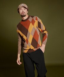 NEU GOLF（エヌイーユーゴルフ）の「ARGYLE SWEATER - BROWN（ニット/セーター）」