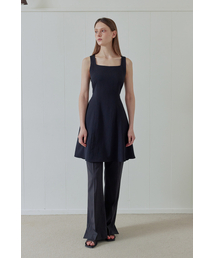 FLUID MIDI DRESS (BLACK)