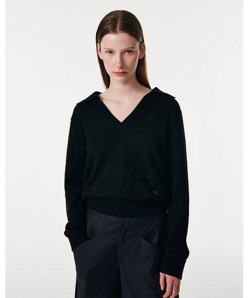 CURRENT（カレント）の「BELLA V-NECK PULLOVER KNIT [BLACK]（ニット/セーター・レディース・その他・SMALL/MEDIUM）」の4枚目の写真
