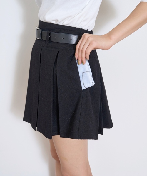 LOVETOXIC(ラブトキシック)の「【起毛】ベルトつきプリーツスカート(スカート・キッズ・グレー/ブラウン/アイボリー/ブラック・S:140cm/M:150cm/L:160cm/130cm)」の13枚目の写真