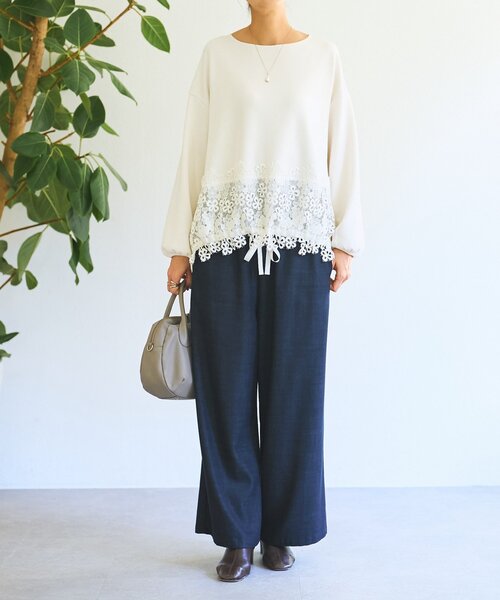 BEARDSLEY（ビアズリー）の「ダンボール裾レースプルオーバー（Tシャツ