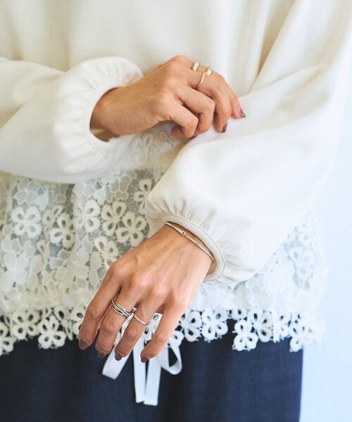 BEARDSLEY（ビアズリー）の「ダンボール裾レースプルオーバー（Tシャツ/カットソー・レディース・ブラック/ホワイト・FREE）」の15枚目の写真