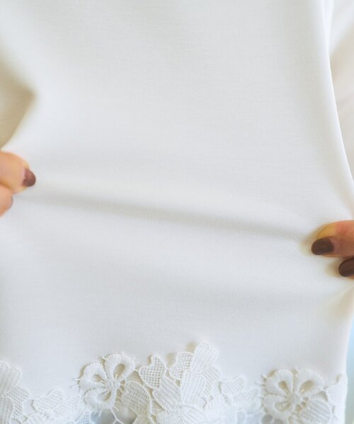 BEARDSLEY（ビアズリー）の「ダンボール裾レースプルオーバー（Tシャツ/カットソー・レディース・ブラック/ホワイト・FREE）」の19枚目の写真