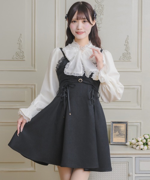 セール】ツイードキャミワンピース（ジャンパースカート）｜couture BY