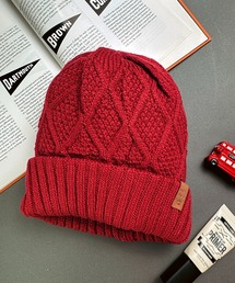 CALIFORNIA OUTFITTERS（カリフォルニア アウトフィッターズ）の「12B3 ジグザグ×鹿の子編みニット帽 2way リバーシブル ケーブル リブ（ニットキャップ/ビーニー）」