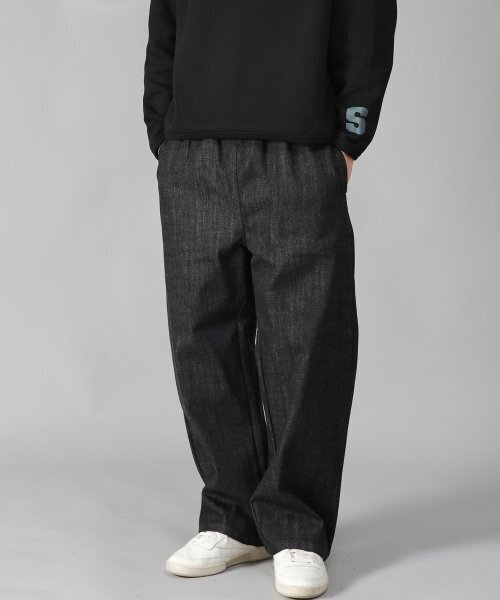 SAINTCREW(セントクルー)の「EX ワイドパンツ EXW-347 ブラックデニム BKS(デニムパンツ・メンズ・その他・MEDIUM/LARGE/X-LARGE)」の1枚目の写真