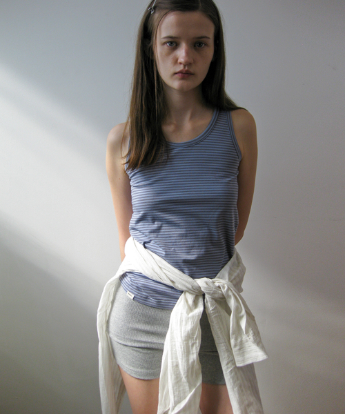 NAATS(ナツ)の「Stripe comfort sleeveless, light blue(Tシャツ/カットソー・レディース・その他・FREE)」の2枚目の写真