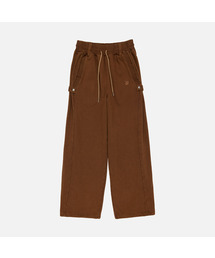WASHED RUFFLE PANTS / BROWN