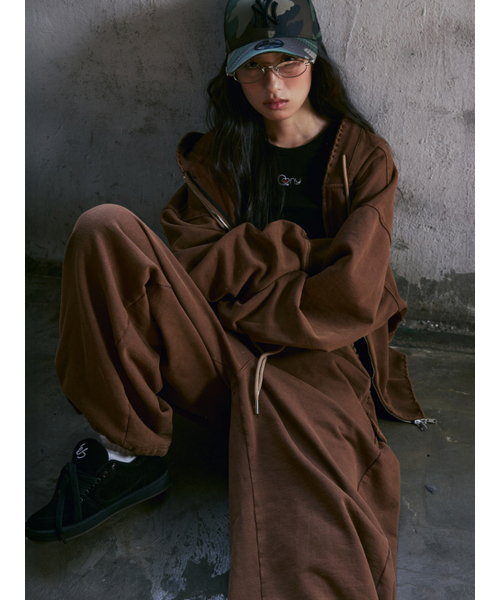 CONY(コール アウト ニューイヤー)の「WASHED RUFFLE PANTS / BROWN(スウェットパンツ・レディース・その他・OS)」の3枚目の写真