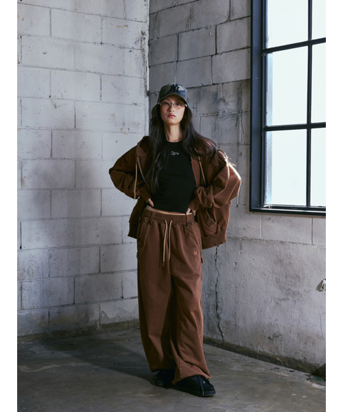 CONY(コール アウト ニューイヤー)の「WASHED RUFFLE PANTS / BROWN(スウェットパンツ・レディース・その他・OS)」の4枚目の写真