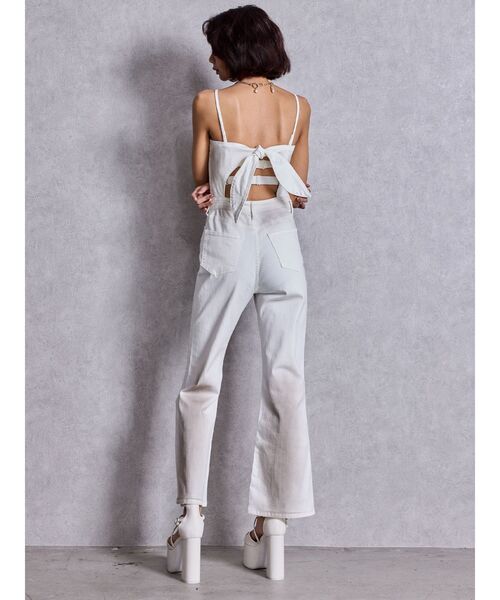 GYDA（ジェイダ）の「BACKリボンデニムロンパース（つなぎ/オールインワン・レディース・インディゴブルー/ライトブルー/オフホワイト・MEDIUM/SMALL/X-SMALL）」の13枚目の写真