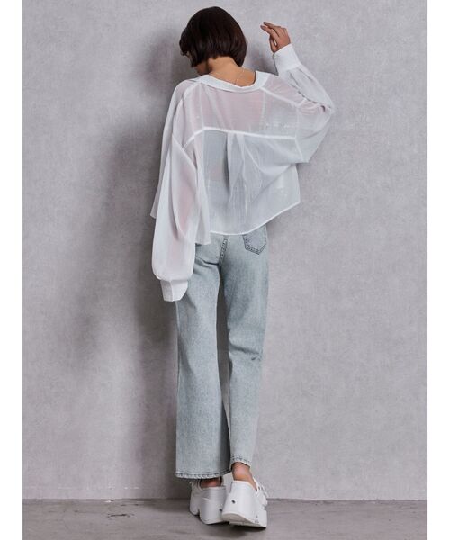 GYDA（ジェイダ）の「BACKリボンデニムロンパース（つなぎ/オールインワン・レディース・インディゴブルー/ライトブルー/オフホワイト・MEDIUM/SMALL/X-SMALL）」の17枚目の写真