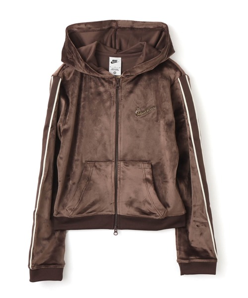 NIKE(ナイキ)の「NIKE W NSW TRND VLR FZ HD LS TOP / ナイキ ウィメンズ NSW TRND VLR FZ HD L/S トップ 【SP】(パーカー・レディース・アイボリー/ブラウン/レッド・S/M/L)」の1枚目の写真