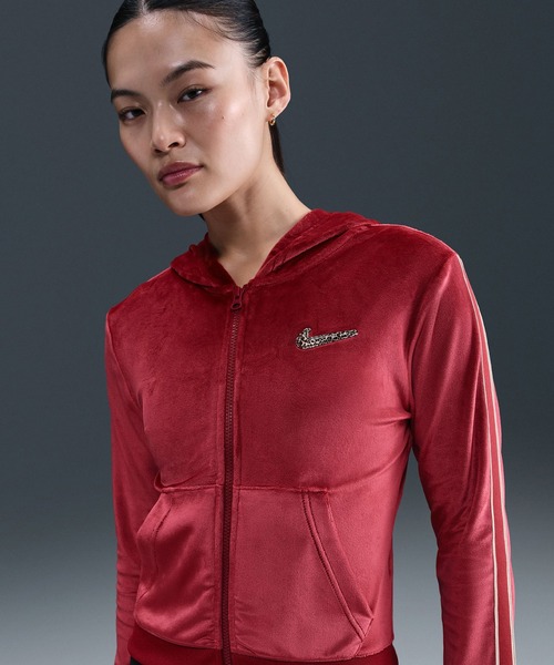 NIKE(ナイキ)の「NIKE W NSW TRND VLR FZ HD LS TOP / ナイキ ウィメンズ NSW TRND VLR FZ HD L/S トップ 【SP】(パーカー・レディース・アイボリー/ブラウン/レッド・S/M/L)」の5枚目の写真