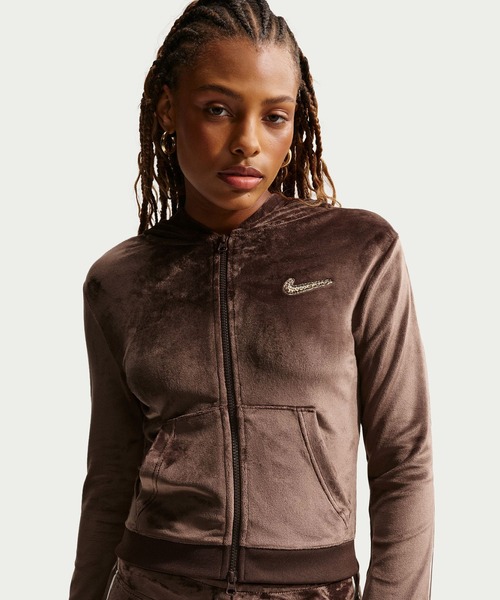NIKE(ナイキ)の「NIKE W NSW TRND VLR FZ HD LS TOP / ナイキ ウィメンズ NSW TRND VLR FZ HD L/S トップ 【SP】(パーカー・レディース・アイボリー/ブラウン/レッド・S/M/L)」の22枚目の写真