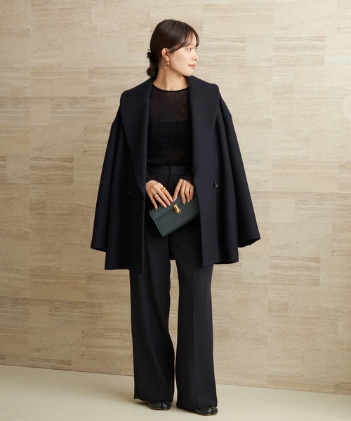 plage（プラージュ）の「Double melton コート（その他アウター・レディース・ネイビー・36/38）」の4枚目の写真